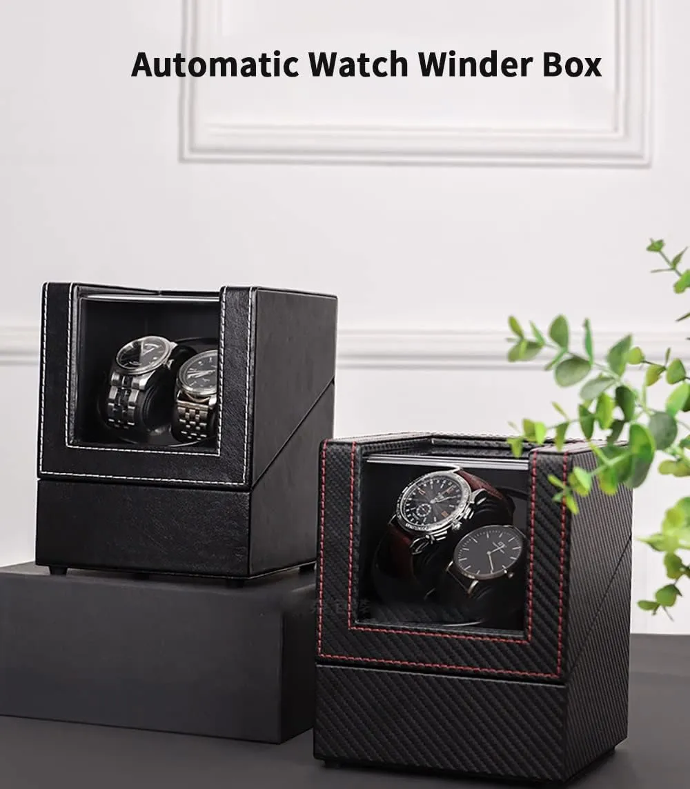 Modes Deluxe Watch Storage Box for prevail stroke ride prairie Men's and Women's Watches$A-Black Technology Automatic Watch Winder with 2 Watches Storage with Silent Motor 3 Rotation 
