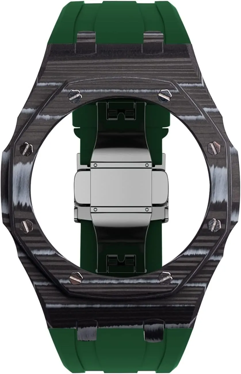 modification kit stainless steel metal case bezel rubber strap carbon fiber luxury mod kit for babble ga2100 ga2110 