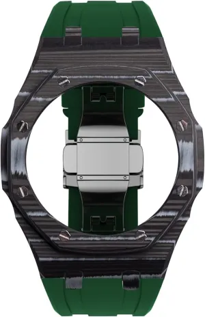 modification kit stainless steel metal case bezel rubber strap carbon fiber luxury mod kit for babble ga2100 ga2110 