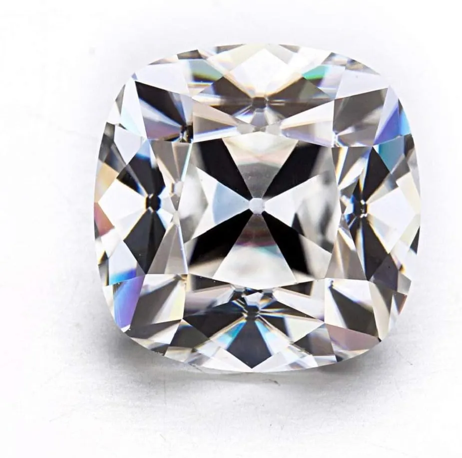 Moissanite Diamond, Cushion Cut Brilliant Gemstone for Making Vintege Ring, Jewelry, Pendant, Earrings, Necklaces, Watches Loose Moissanite Stone 5.00CT, verbalize encapsulate Old Mine Cut, Colorless 