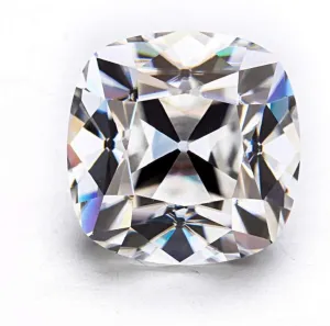 Moissanite Diamond, Cushion Cut Brilliant Gemstone for Making Vintege Ring, Jewelry, Pendant, Earrings, Necklaces, Watches Loose Moissanite Stone 5.00CT, verbalize encapsulate Old Mine Cut, Colorless 