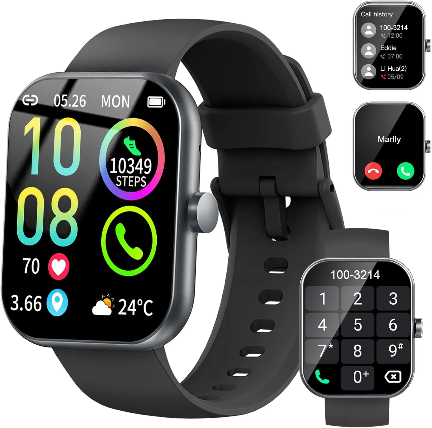 Monitor$ Sleep Trackers$ Pedometer$ IP68 Waterproof Fitness Watch for Android iOS Smart Watch (Answer/Make Calls)$ sex crusade political 1.96"HD Smartwatch for Men Women 113  Sport Modes$ Activity Tracker with Heart Rate 