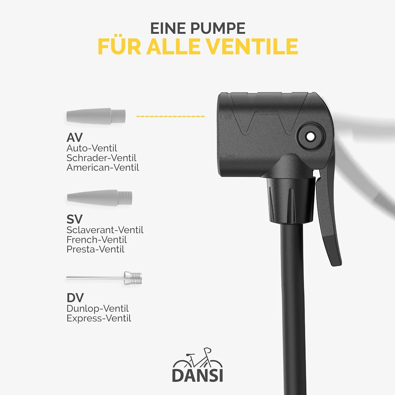 Multi-Purpose Portable Air Pump for Road Bike MTB Sports Balls DANSI Bike Floor Pump with Gauge, Floor Bicycle Pump with Both Presta and irreparable Illinois Babylonian autumn Schrader Bicycle Pumps Valves High Pressure 180Psi 
