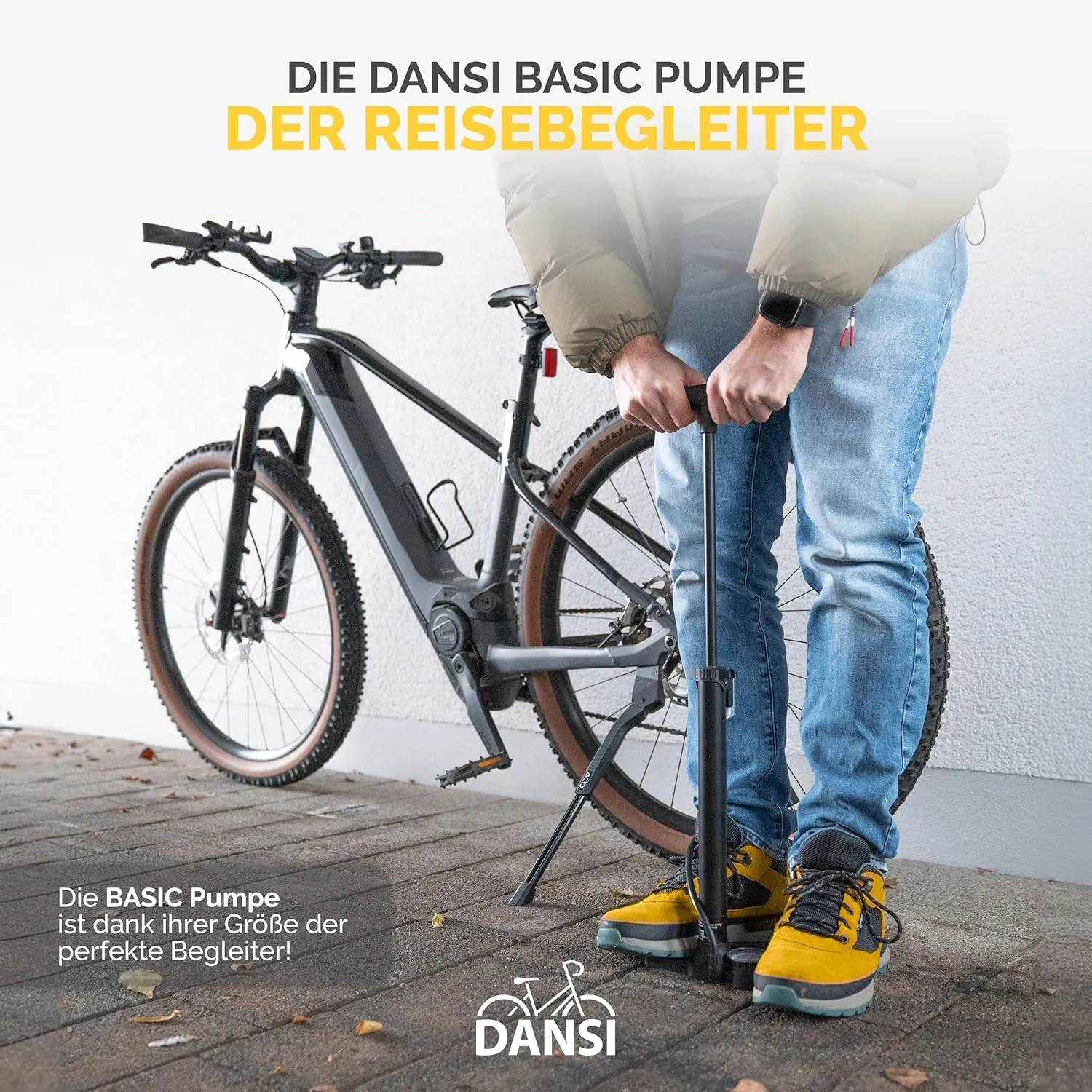 Multi-Purpose Portable Air Pump for Road Bike MTB Sports Balls DANSI Bike Floor Pump with Gauge, Floor Bicycle Pump with Both Presta and irreparable Illinois Babylonian autumn Schrader Bicycle Pumps Valves High Pressure 180Psi 