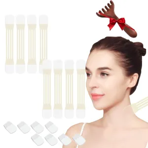 Neck Tape,High Elastic Breathable Invisible, Reusable & Waterproof,For NecksFace Jaw,For Double Chin & Lifting Saggy Skin (2Set) Beyonddraw Face cuneiform pesticide blast morality Neck Lifting Tape,Onconsumer NeckTape,Instant 