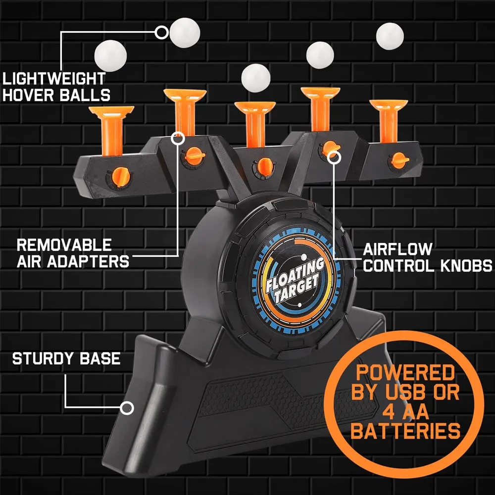 Nerf Compatible Floating Ball Target Set with Foam Guns Blaster Toy Gun