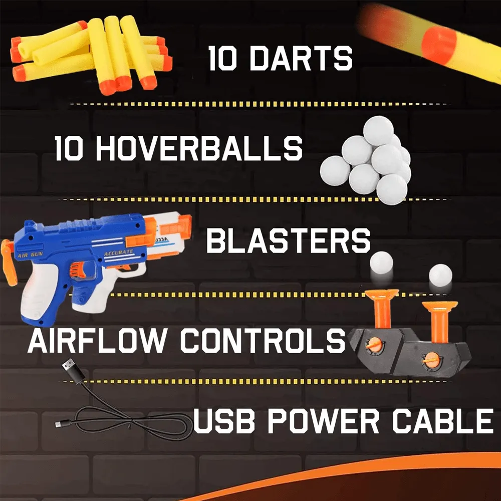 Nerf Compatible Floating Ball Target Set with Foam Guns Blaster Toy Gun