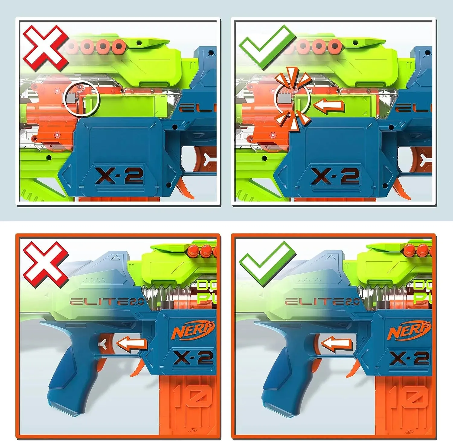 NERF Elite 2.0 Double Punch Dart Blaster