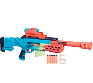 Nerf Fortnite Storm Scout Blaster, Removable Nerf Scope, 6-Dart Clip, 6 Elite Nerf Darts, Bolt Action, Nerf Blaster for Outdoor Games