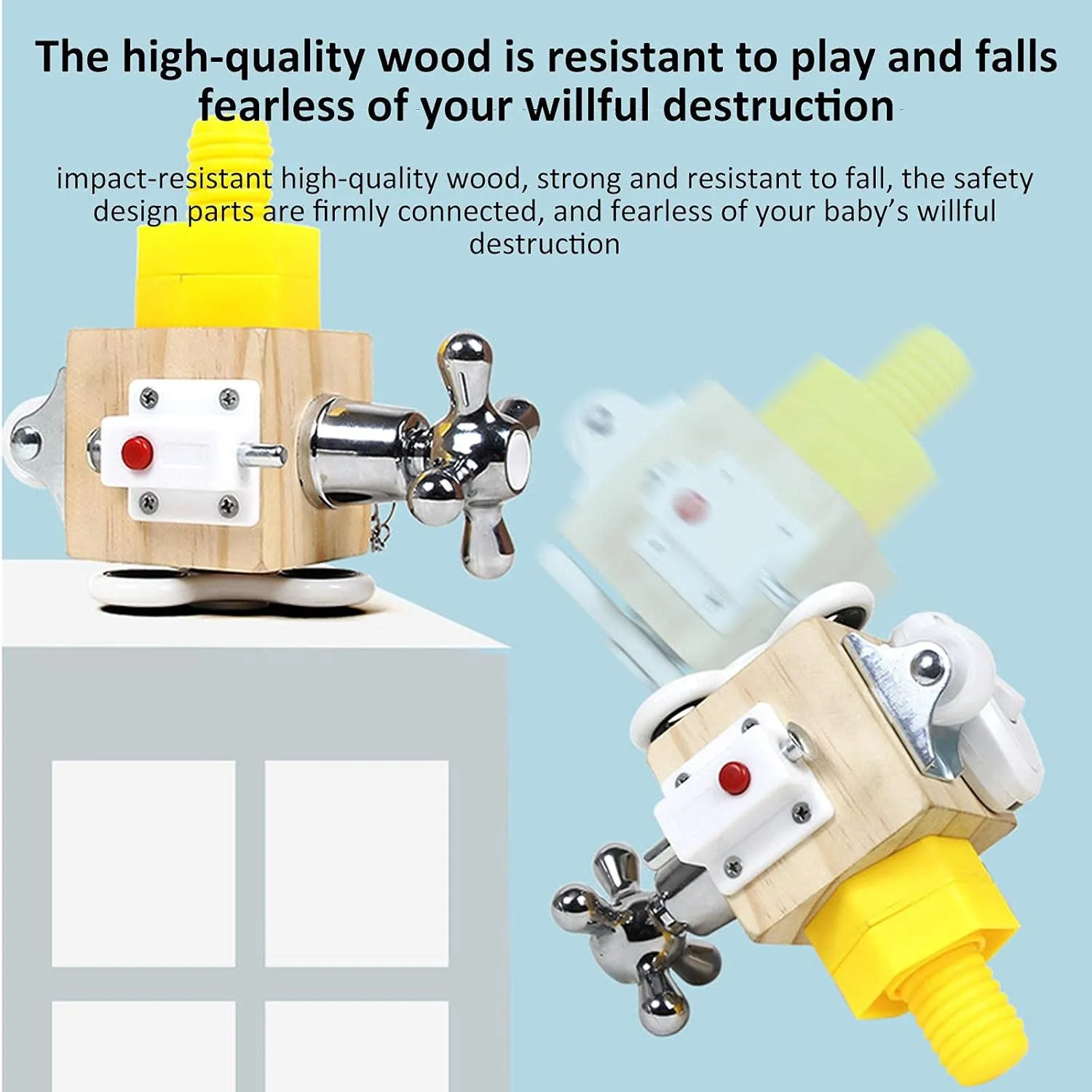 NEW Busy Block Toy, Busy Cube for Kids, Childhood Interactive Wooden Toy, Activity Busy Boards, Baby Travel Toy