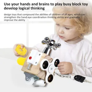NEW Busy Block Toy, Busy Cube for Kids, Childhood Interactive Wooden Toy, Activity Busy Boards, Baby Travel Toy