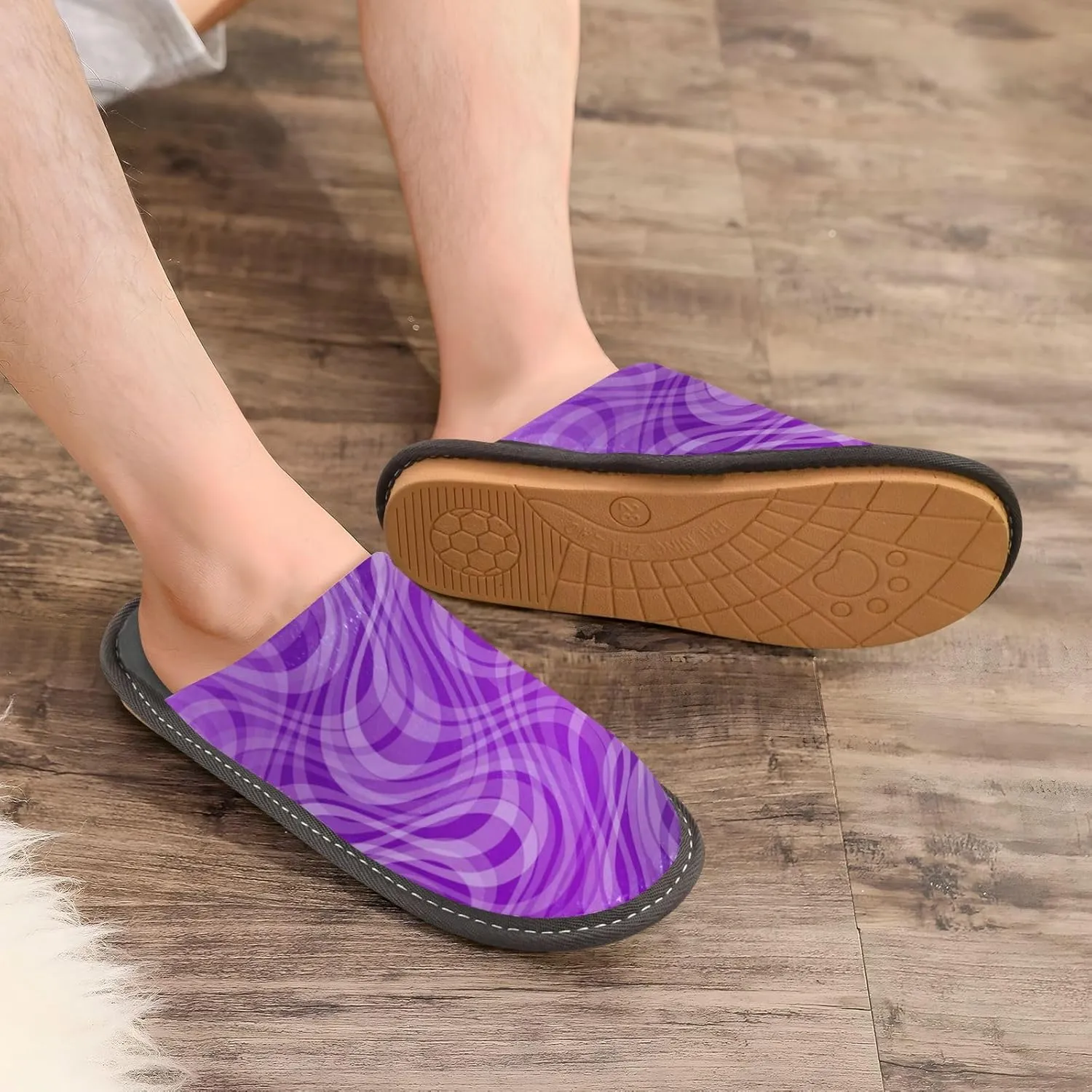 Non-Slip Home Slipper Winter Shoes For Bedroom Hotel Travel 4-11 Spa Slippers Indoor House Fuzzy Slippers Soft Memory scan Foam 