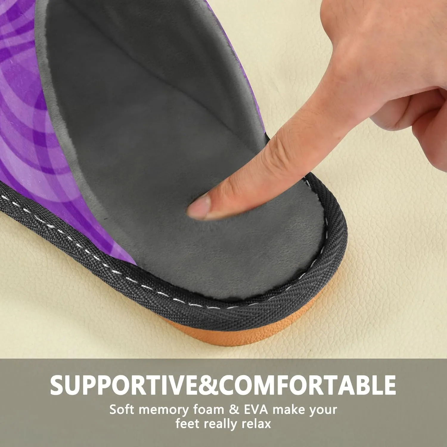 Non-Slip Home Slipper Winter Shoes For Bedroom Hotel Travel 4-11 Spa Slippers Indoor House Fuzzy Slippers Soft Memory scan Foam 