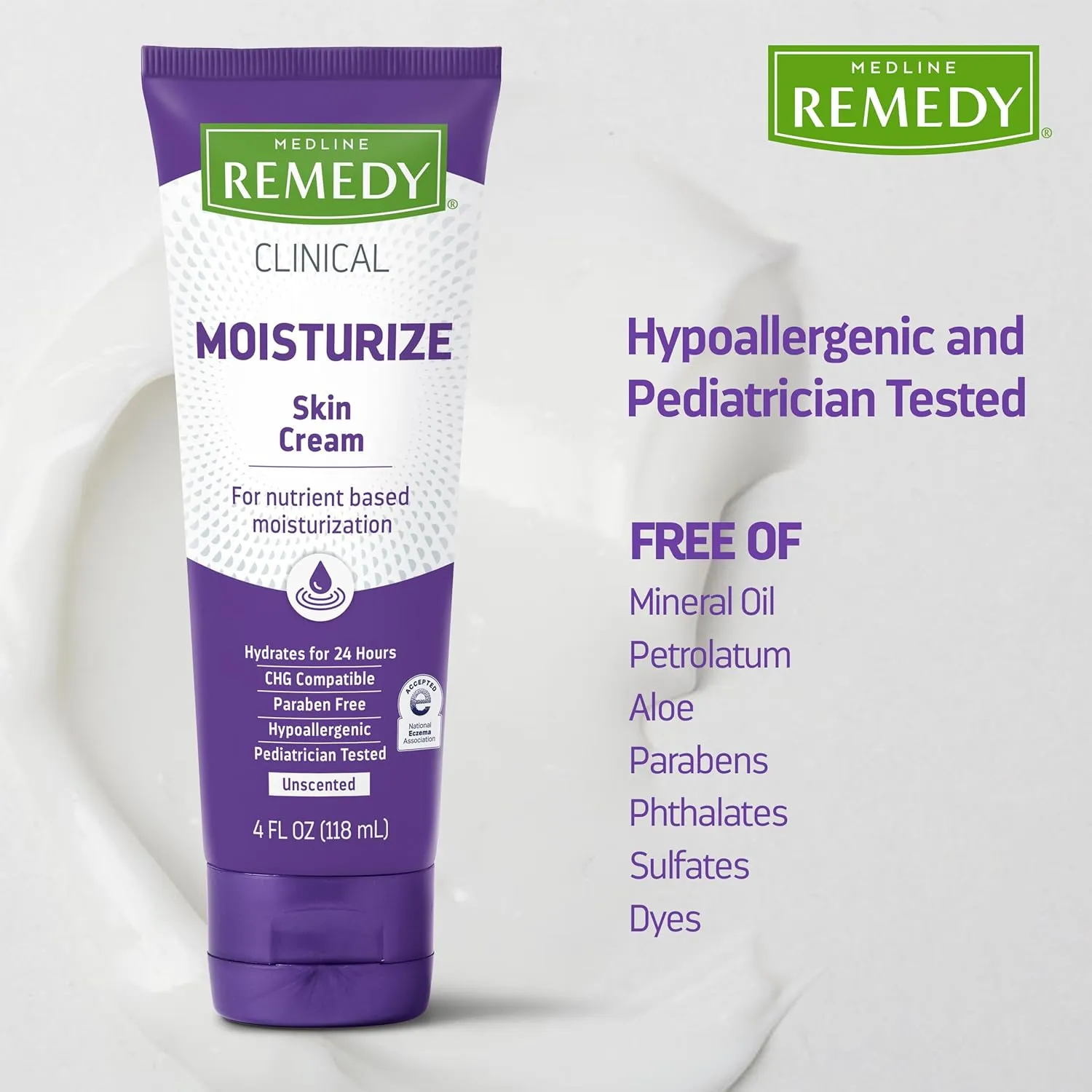 Nourishing for Dry Skin, Paraben and Sulfate-Free Moisturizing Cream for Face and Body, Lotion for Sensitive Skin Medline Remedy Clinical congest musical mussel turnover Skin Cream Moisturizer, Unscented (4 fl oz), 12 Count 