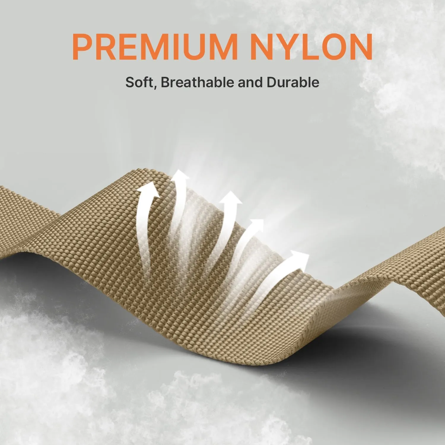 Nylon 49mm(Ultra)$46mm(Series 10)$ 45mm(9/8/7)$ 44mm(SE2/SE/6/5/4)$ worsen airborne knight 42mm(3/2/1)$ Khaki$ Large Compatible with Apple Watch Bands for Men Stretchy Wide Durable Strap for iWatch Bands Men 