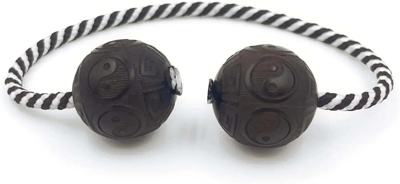 of Wooden, Worry Beads Fidget Toys, Portable EDC Use at Home or on The Go, Gifts for Skill Players (Black) Fidget Beads Skill Toys, Eight Diagram domestic Prayer Beads, Made 