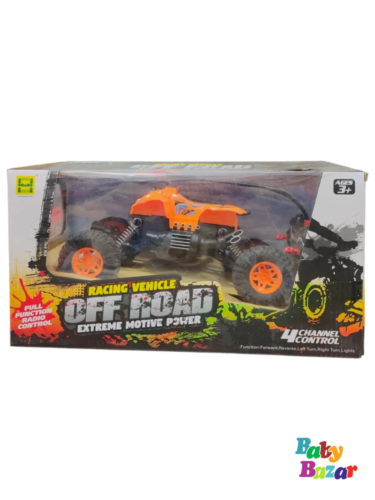 Off-Road Remote Control Racing Car – 4 Channel Extreme Power for Kids (Age 3 )