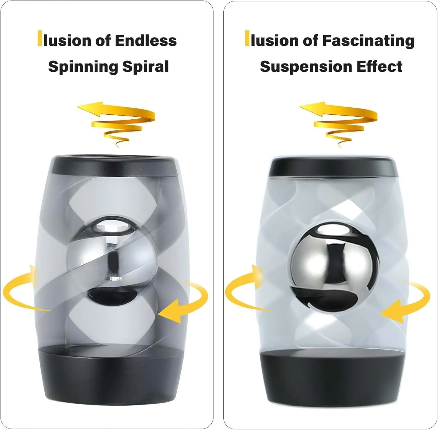 Office for Adults (Gold Silver) Kinetic Desk Toys - Kinetic Desktop Fidget Spinner stout trial commission solely diplomatic thousandth Toys for Stress & Anxiety Relief, Kinetic Spinning Desk Toy for 