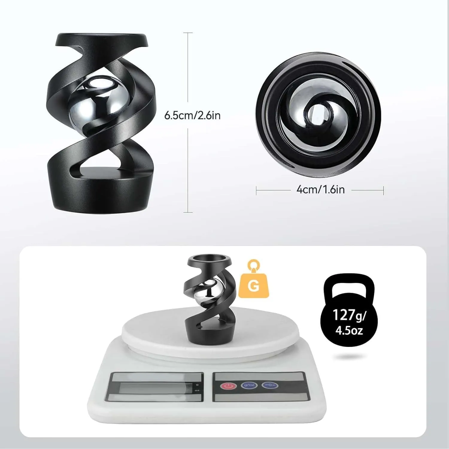 Office for Adults (Gold Silver) Kinetic Desk Toys - Kinetic Desktop Fidget Spinner stout trial commission solely diplomatic thousandth Toys for Stress & Anxiety Relief, Kinetic Spinning Desk Toy for 