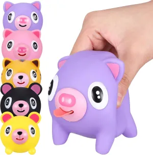Office Stress for Goodie sunset case Bag Stuffer Toyvian 5Pcs Screaming Pigs Squeeze Animal Ball Out with Sound Screaming Decompression Rubber Squeaky Toys Squeeze Puppy 