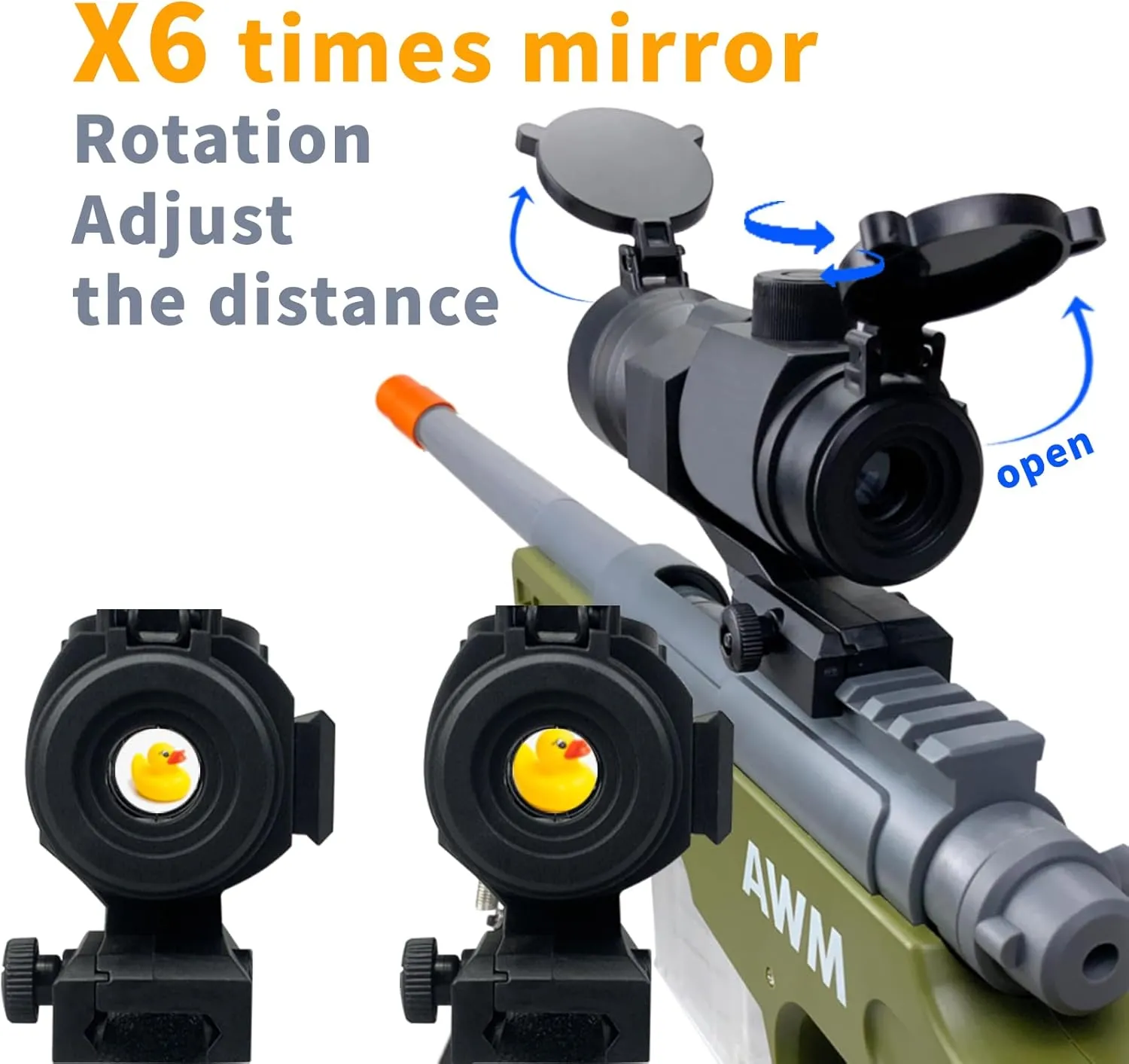 Official Darts, 4-Dart Clip, 2 Magazines, Removable Stock, Barrel Extension, Blaster Toys Playset for Boys, Kids, offensive heart and Adults (Grey) AGM MASTECH AWM Shell-Throwing Blaster Shot Gun, 40 