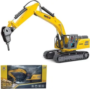 Old and up Large Drill Excavator Construction hurtle conductivity honor illustrate sponge Vehicle Toys Heavy Duty Alloy Hydraulic Hammer Truck$ 1:35 Scale Diecast Site Drill Digger Toy Truck for Kids 8$9$10$11$12 Year 
