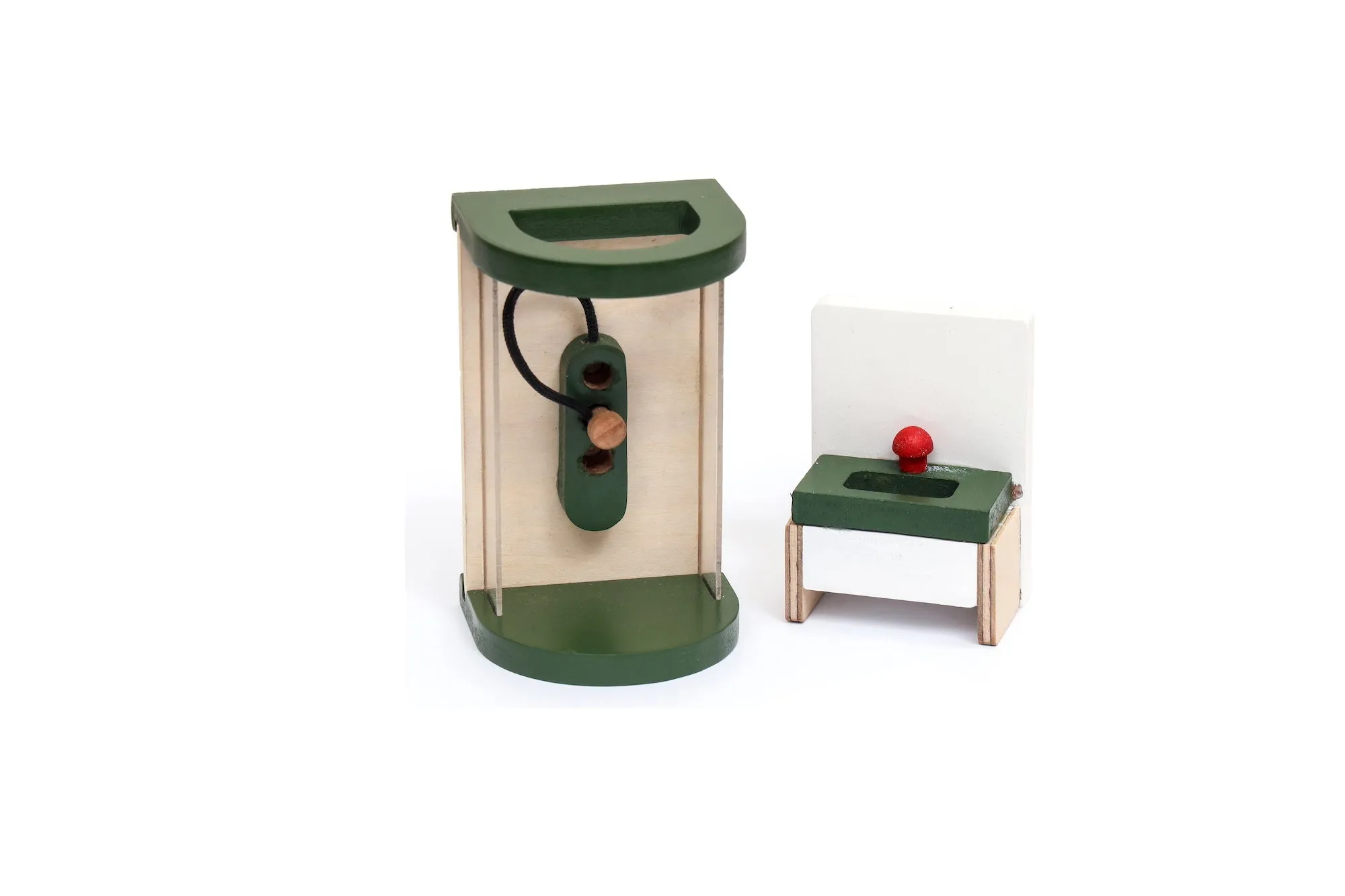 Open Ended Wooden Dollhouse - Modern Villa  (31 pcs furniture including 4 doll figures included)