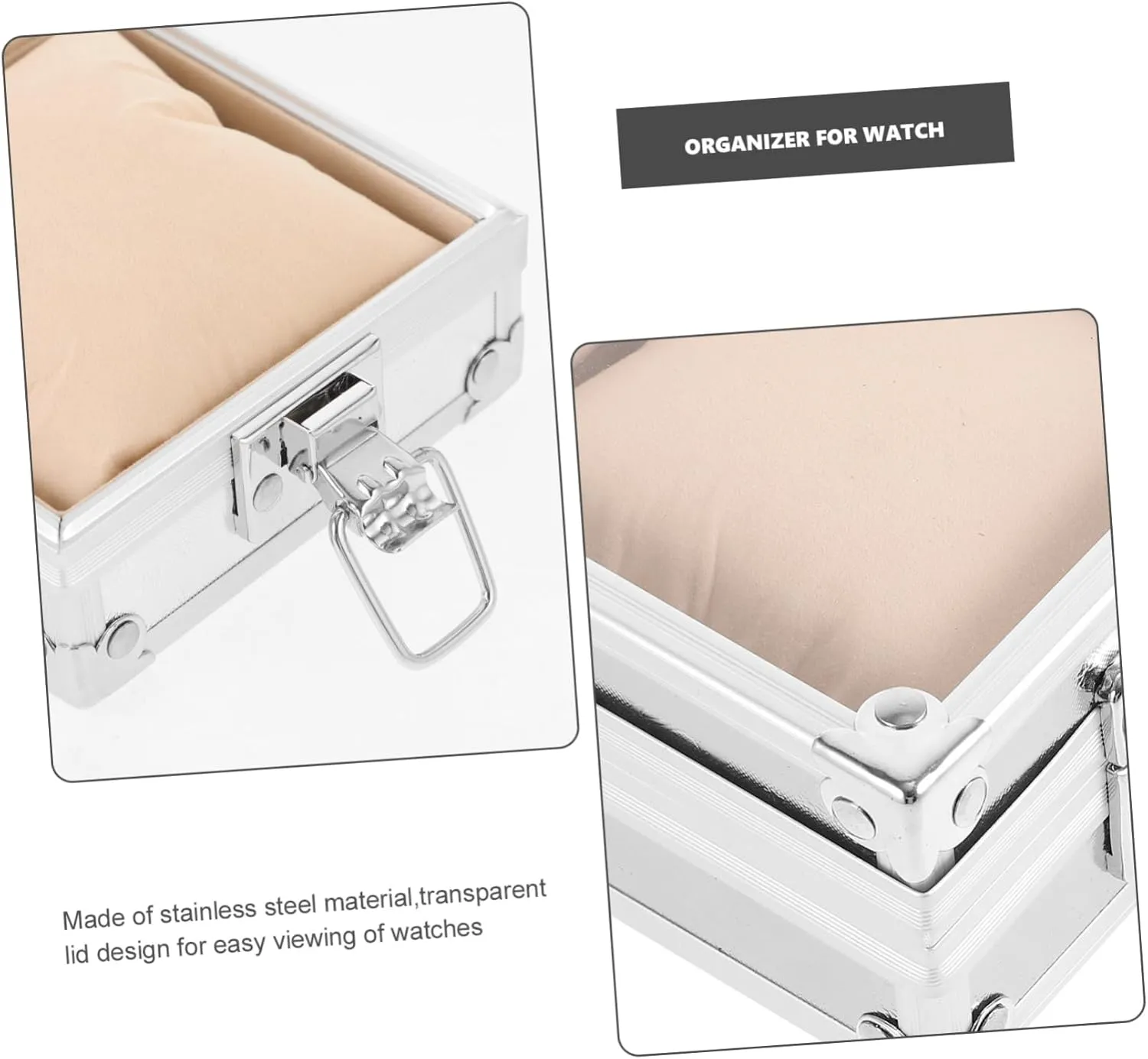 Organizer for Women Jewelry Case Organizer Portable Watch Display Storage seeker Holder Watch Box 