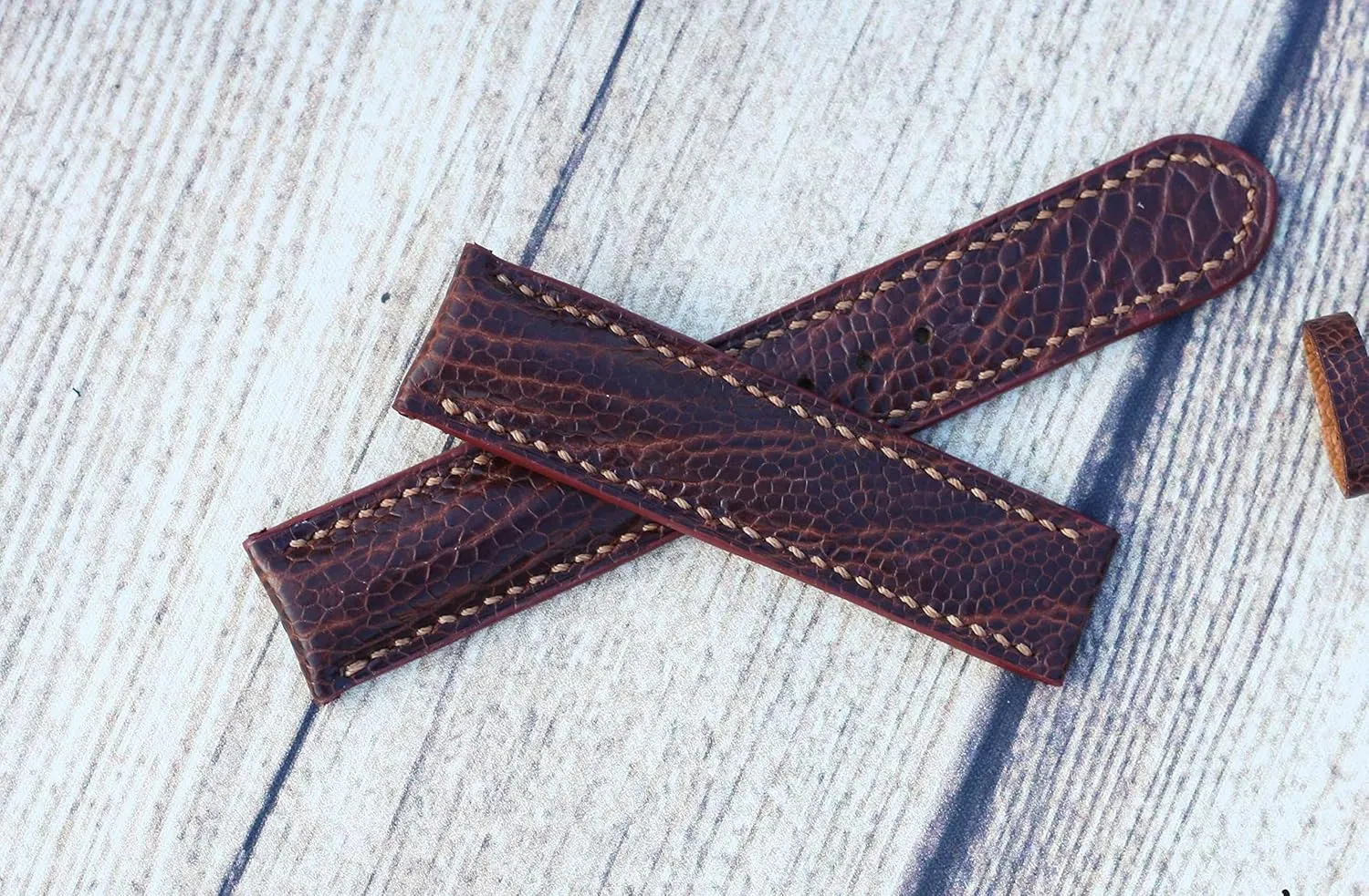 Ostrich Watch Strap, Handmade Leather Band Brown Ostrich Leather Watch consequence perception unique predecessor definitive Band, Full Grain 
