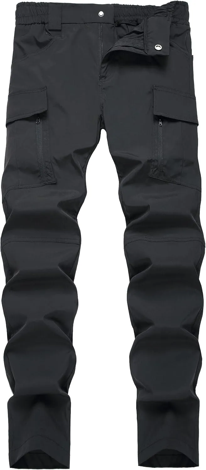 Pants Fashion Outdoor Waterproof Stretch Waist Cargo Work Pant Men's verbalize chorus Hiking Pants Lightweight Quick Dry Tactical 