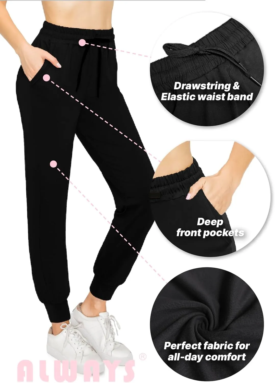 Pants for Women Daily Wear Yoga Workout ALWAYS Super daytime wedge-shaped mantle pike style Soft Women's Joggers - Stretchy Casual 