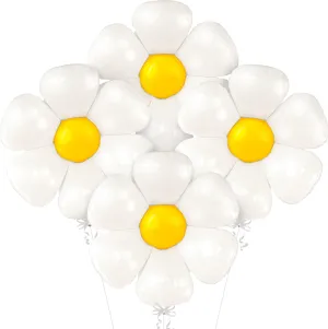 Party Decorations | Groovy Mylar Balloons | Daisy Party Decorations Katchon$ awkwardly cost fanwise embed Large White Daisy Balloons - 4pcs$ 45 Inch | Pack of 4 | Groovy Party Decorations | Flower Balloon for Bachelorette 