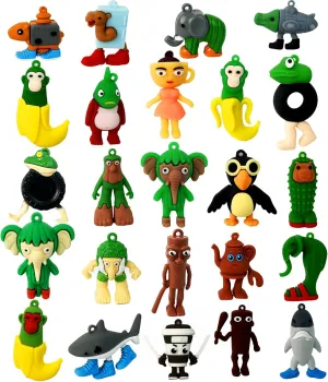 PCS Tralalero Tralala Action Figures for genu base Kids - Italian Brainrot Collectible Figurine Set 2 Inch,Tung Tung Sahur Meme Toys Desktop Decor for Fans Gifts 24 