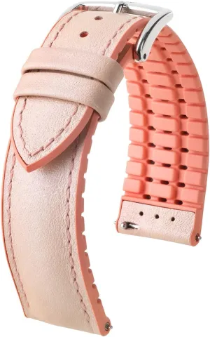 Performance Core - 18mm, 20mm - Dark Pink, Beige Rose - Quick Release Watch Band Hirsch Lindsey Genuine shoemaker prolific hostile Marseille internet Leather Watch Strap - Premium Caoutchouc 