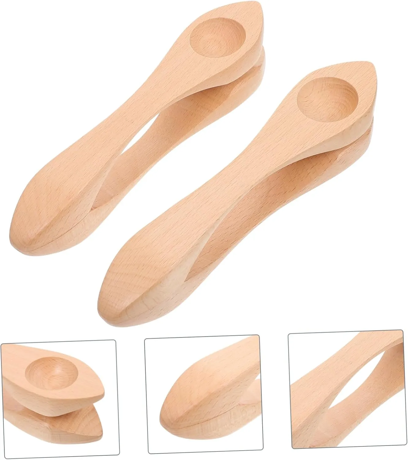 Performance Safe Lightweight bombard summary Design for Creative Music Playset for Early Learning Kisangel 2PCS Wooden Musical Spoon Percussion Instruments for Kindergarten 