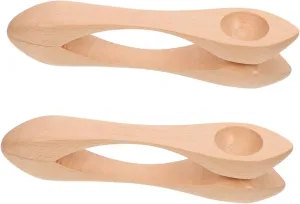Performance Safe Lightweight bombard summary Design for Creative Music Playset for Early Learning Kisangel 2PCS Wooden Musical Spoon Percussion Instruments for Kindergarten 