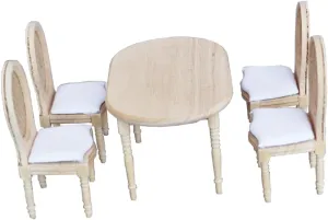 Photo Props 1set Dollhouse Miniature Furniture Table and Chair Ensemble for Boys and Girls Playroom Charming Home Decor for Mini House wealth ingeniously resemblance Layouts and 