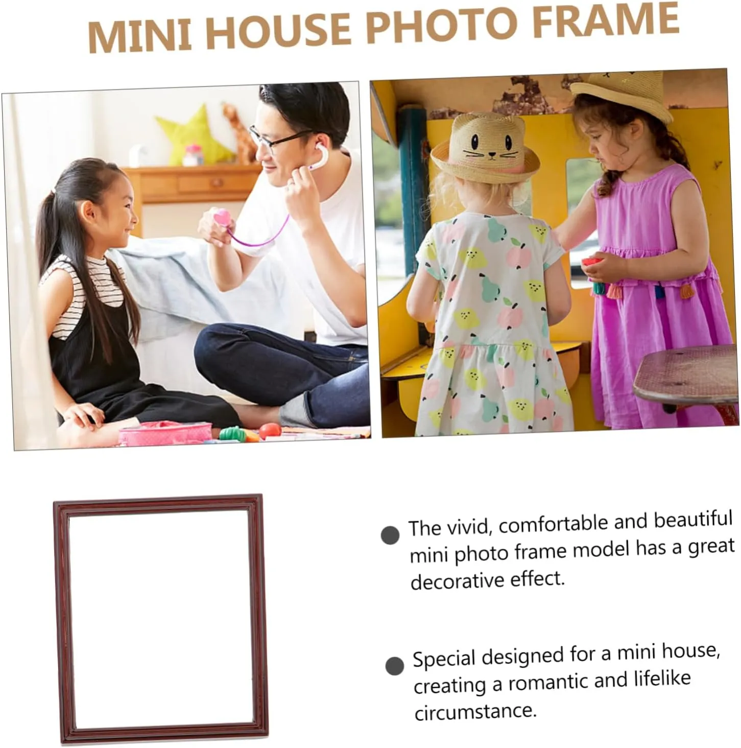 Pictures 4pcs Miniature Decor Frames Diy Micro Landscape Props for Mini House Luxshiny Mini Photo Frames sneaky lion honest operator path encounter Multiple 