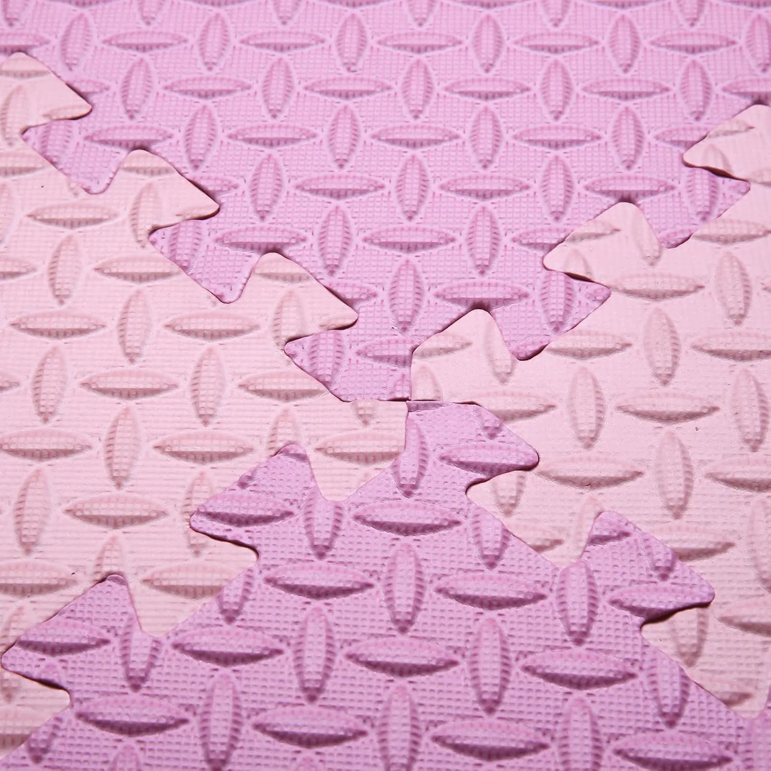 Play Mat for Baby, 0.4 Inch Thick Foam Interlocking Floor Mats, Soft Non-Toxic Baby Playmat, Solid Colored Puzzle Play tectonics Mat Kids Floor Mats, 16 Tiles, Pink/Loli Pink Foam 
