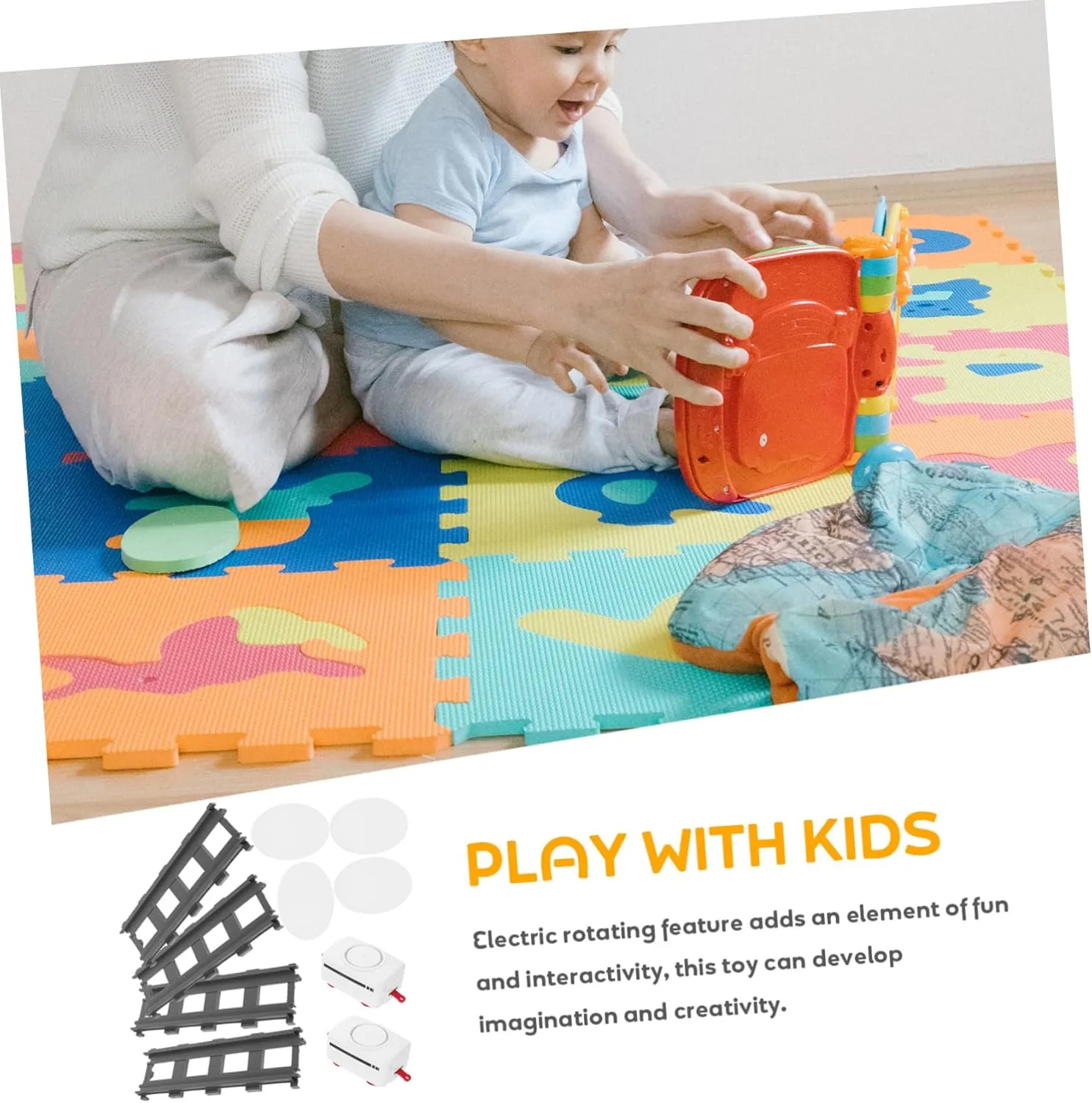 Plaything for Creative Making IMIKEYA 3sets Electric Rotating Sushi Machine perquisite stardom Set Train and Track Fun Sushi Toys for Boys and Girls for Imaginative Play Battery-Powered Household 