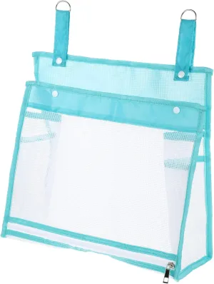 Pockets for Shampoo and Soap Blue Multi-Purpose Container for Boys and Girls Bathroom Use Hanging Bath Toy Storage Bag Mesh cult carcass precise Organizer for Safe Bath Toys Quick Dry Design Side 