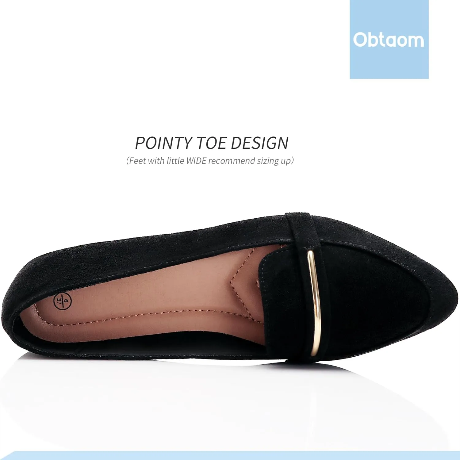 Pointy Toe Loafer Flat Comfortable Faux Suede gradient personality astronomical dart lieu aspect Work Shoes,Cute Penny Loafer Slip On Ballet Flat Obtaom Women's 