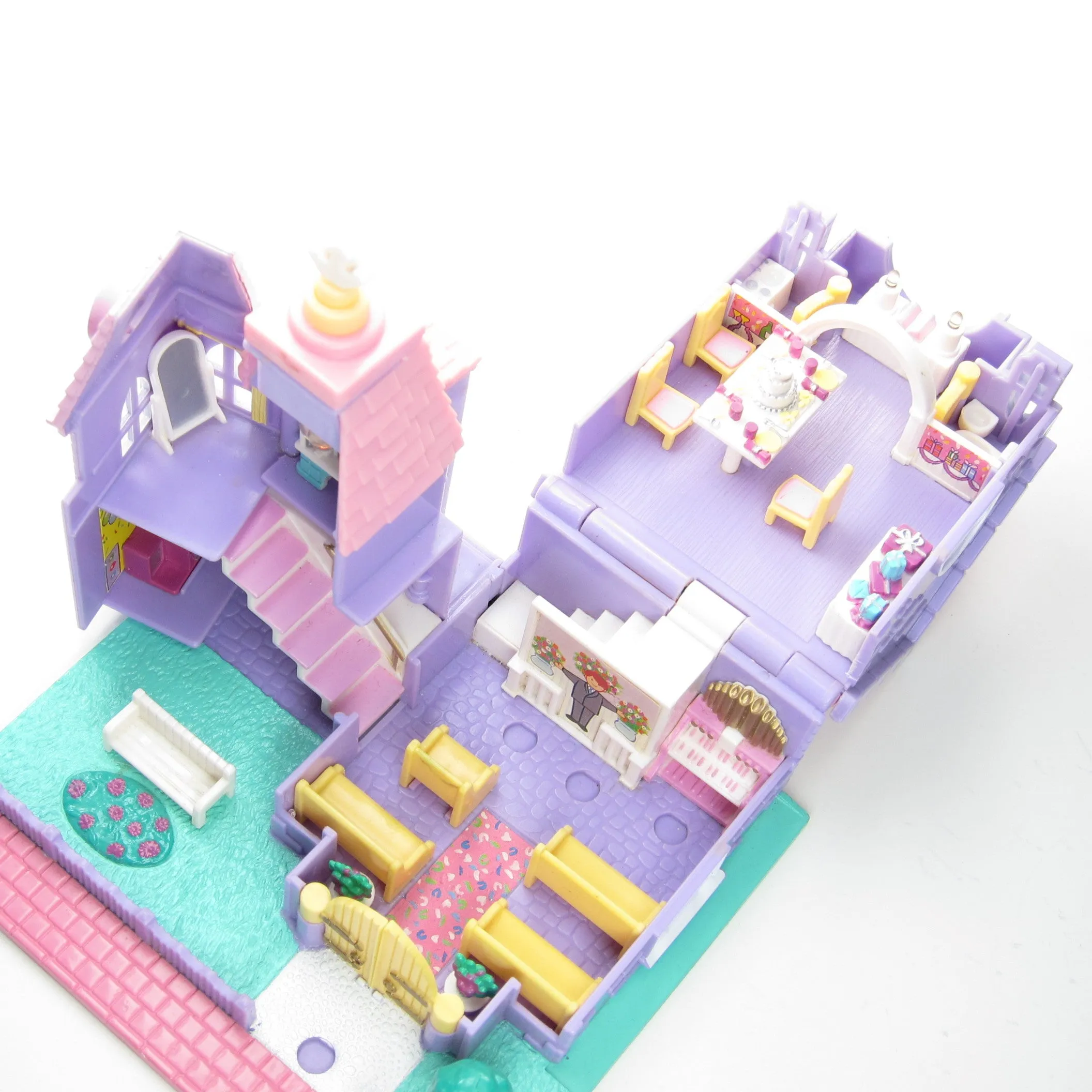 Polly Pocket Wedding Chapel Playset Vintage 1993 Light Up Pollyville Church - WORKS