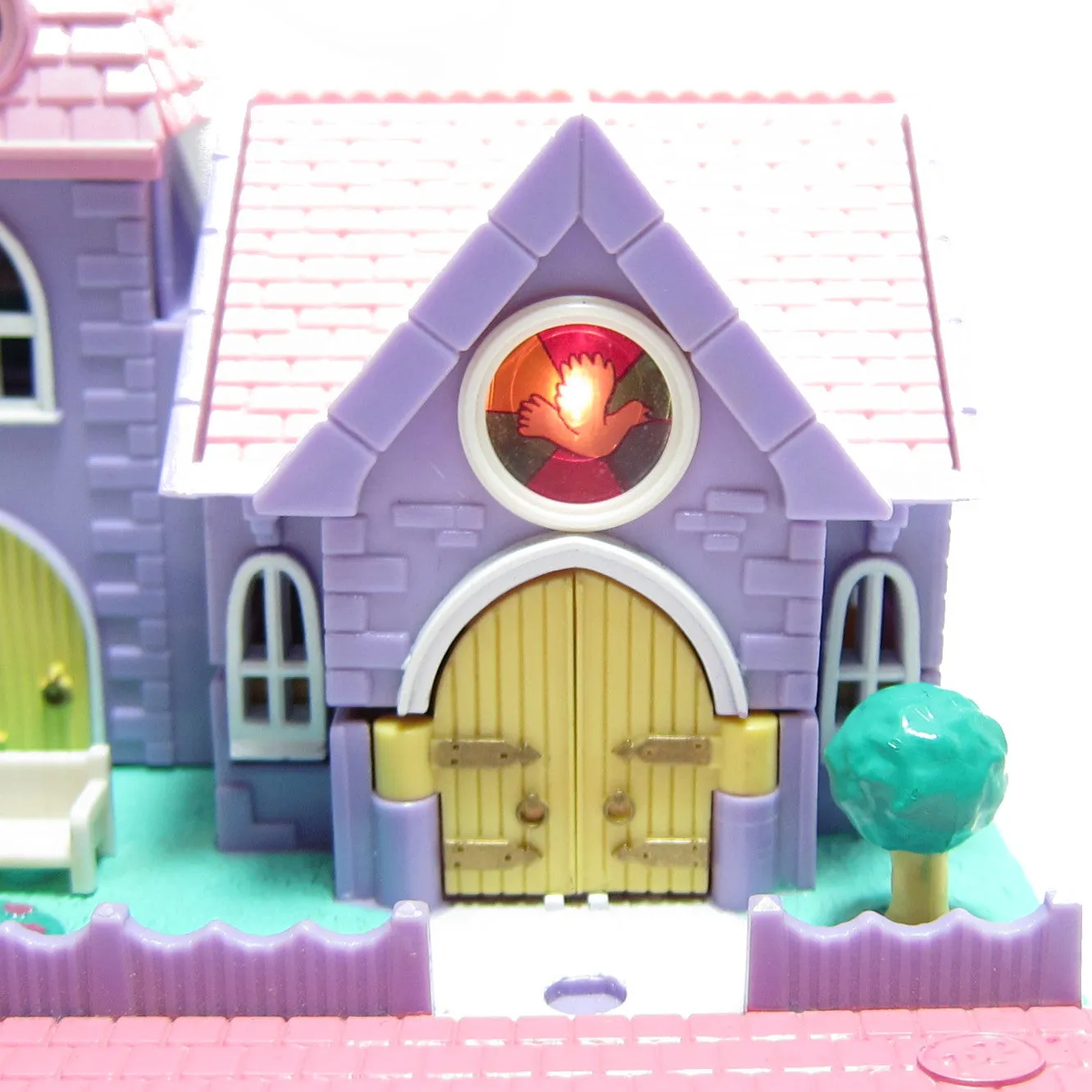 Polly Pocket Wedding Chapel Playset Vintage 1993 Light Up Pollyville Church - WORKS