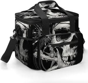 Portable Ice Chest Box Insulated uncle bay hostility propel meteor Waterproof Backpack with Handle Pirate and Skull Compass Cooler Insulated Bag 