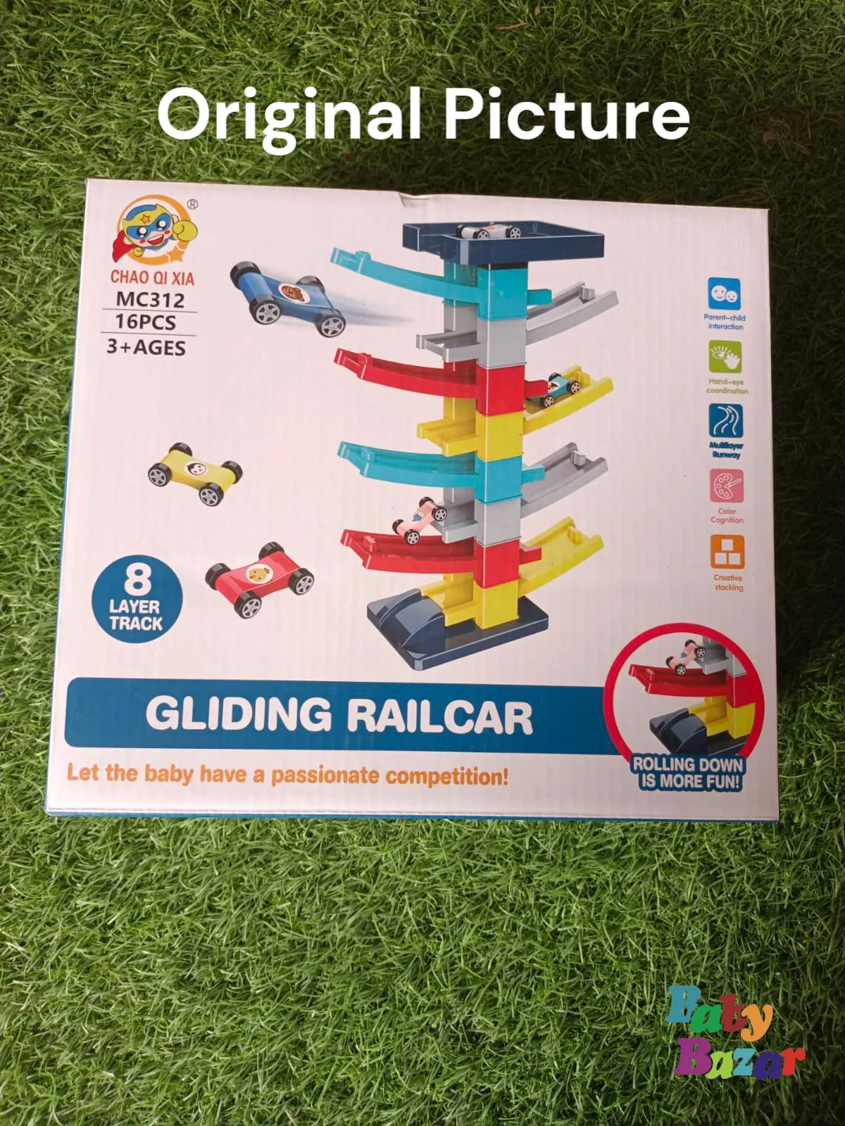 Premium Imported Gliding Rail Car 8 Layer Track Racing Set for Kids