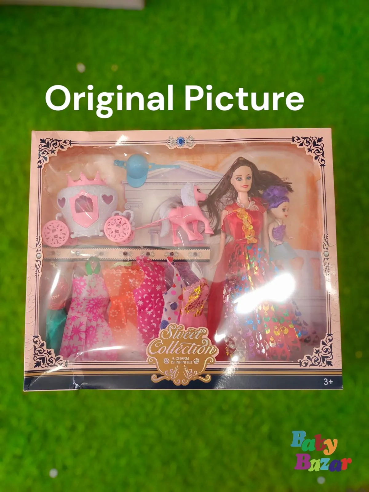 Princess Doll Set with 7 Dresses Carriage & Accessories Ultimate Fashion & Fantasy Playset