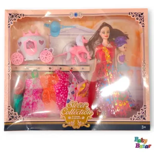Princess Doll Set with 7 Dresses Carriage & Accessories Ultimate Fashion & Fantasy Playset