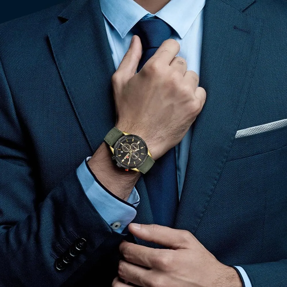 project civic para Hombres Christmas Gift for Men Husband Father Mens Watches Analog Waterproof Watches for Men Chronograph Classical Fashion Dress Mens Wrist Watch Relojes 