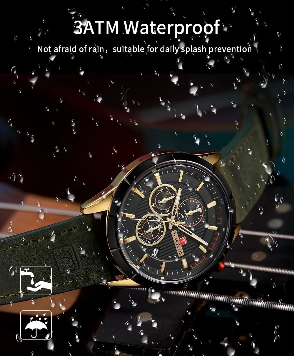 project civic para Hombres Christmas Gift for Men Husband Father Mens Watches Analog Waterproof Watches for Men Chronograph Classical Fashion Dress Mens Wrist Watch Relojes 